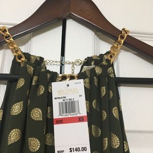 MICHAEL MICHAEL KORS PAISLEY HALTER DRESS